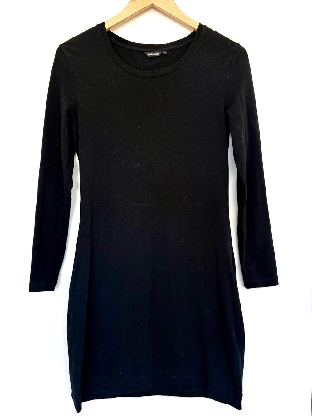 Marimekko Black Long Sleeve Cotton Dress